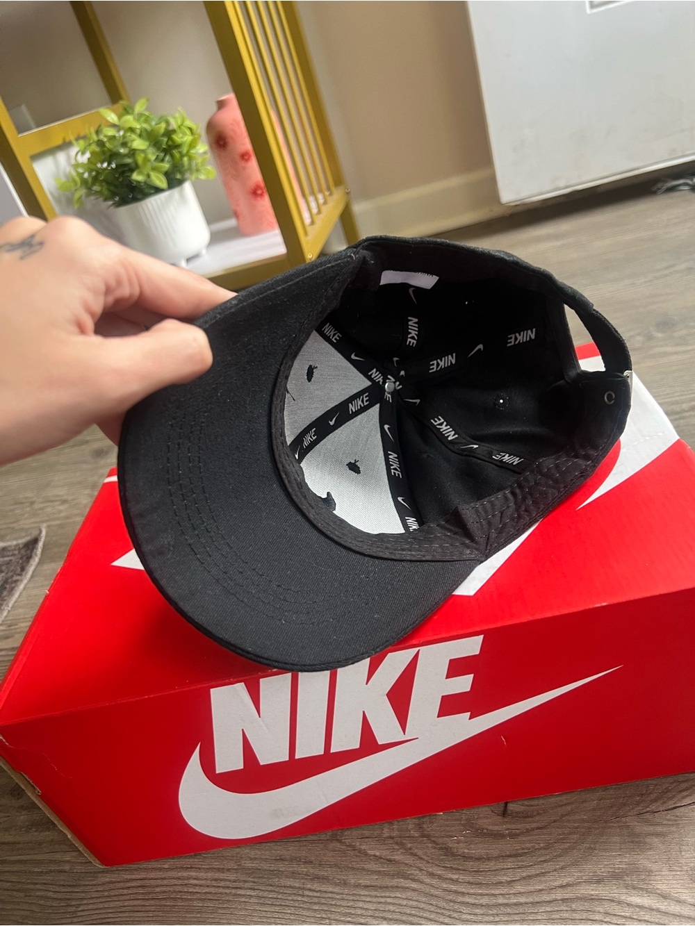 Vintage Nike Men’s Trucker Hat All Black One Size - Picture 5 of 6